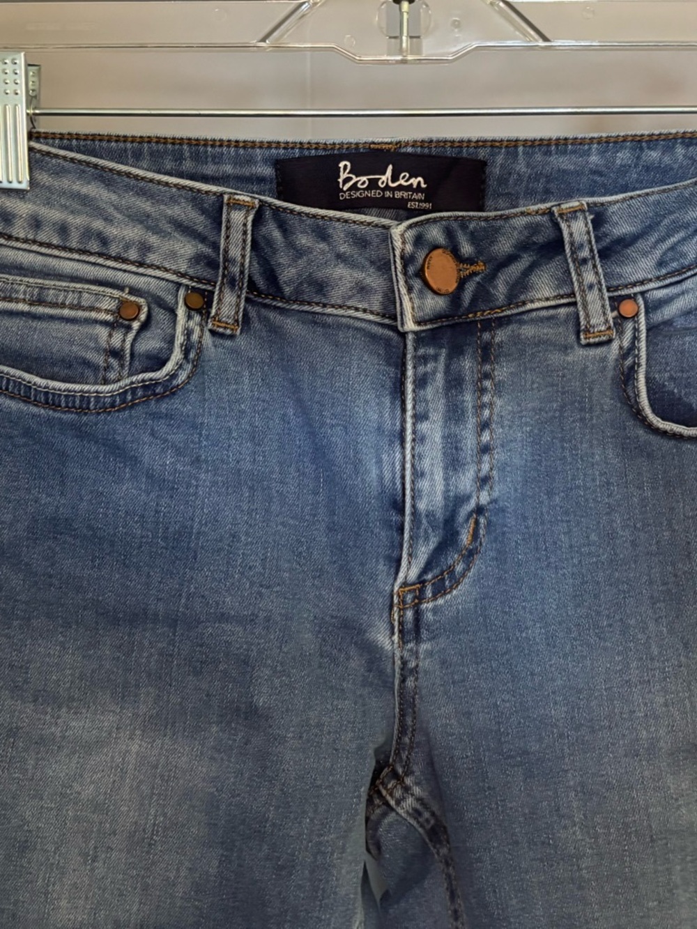 Boden Women's Light-Mid Blue Straight Leg Jeans - Picture 2 of 16